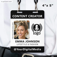 Professional Media ID Pass Photo Logo Black