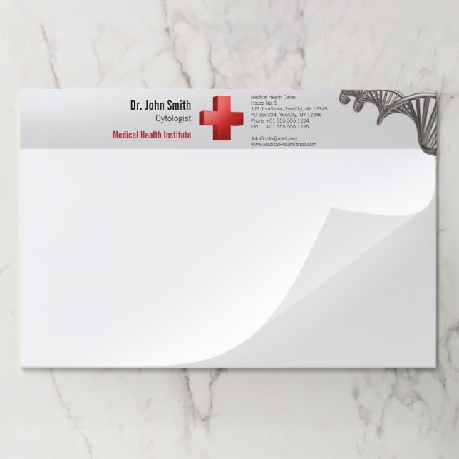 Professional Medical 3D Symbol Cross DNA Paper Pad (Folded)