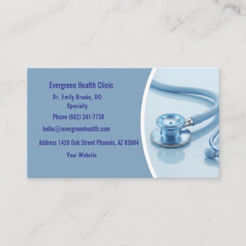 Professional Medical Appointment Card with QR Code