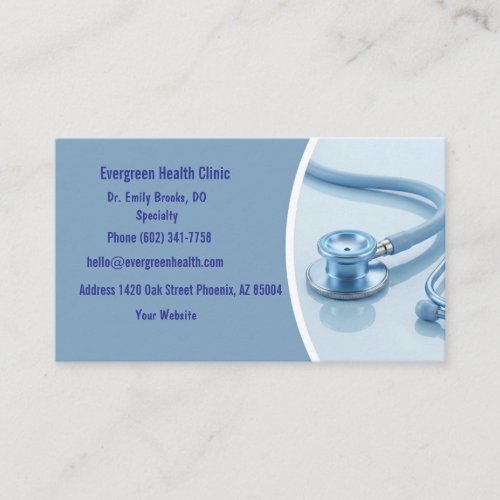 Professional Medical Appointment Card with QR Code