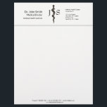 Professional Medical Asclepius Black Simple White Letterhead<br><div class="desc">Professional elegant clean business design for medical purposes featuring precious noble black Asclepius symbol. Perfect for any business company related to healthcare industry: medical practice,  medical office,  doctor office,  pharmaceutical industry,  drugstore,  clinic and hospital. For hospital staff,  clinic employees,  physicians,  registered nurses; classy,  noble,  elegant and precious.</div>