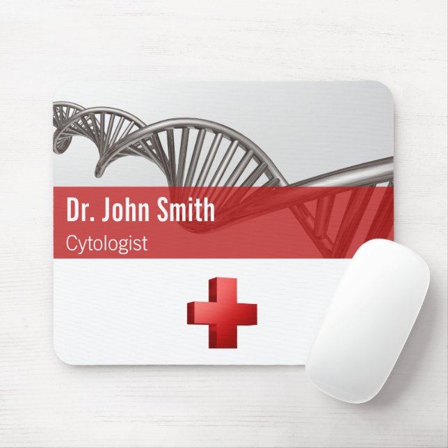Professional Medical Science DNA Strand Cross Mouse Pad (With Mouse)