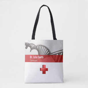 Professional Medical Science DNA Strand Cross Tote Bag