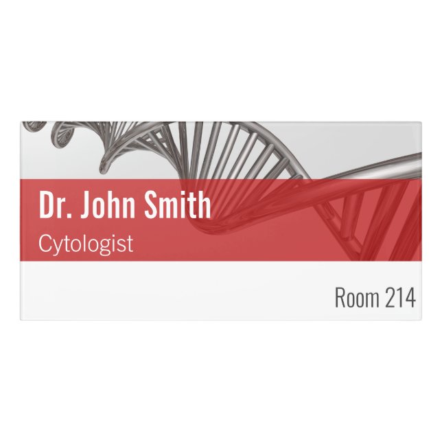 Professional Medical Science DNA Strand Door Sign (Classic Front)