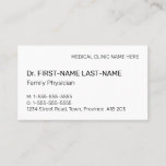 [ Thumbnail: Professional Medical Specialist Business Card ]