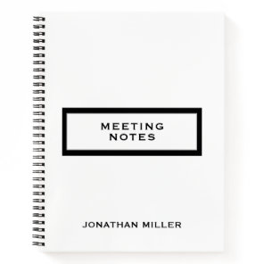 Professional Meeting Notes Notebook