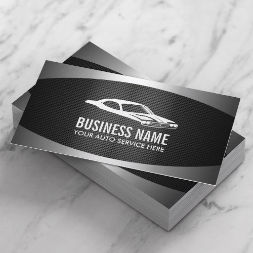Professional Metal Background Car Automotive Business Card
