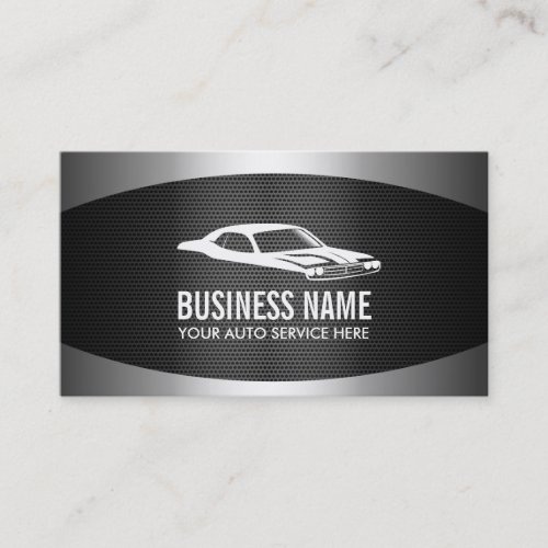 Professional Metal Background Car Automotive Business Card
