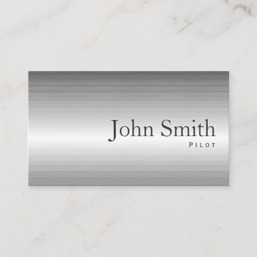 Customizable Plain Metal Pilot/Aviator Business Card