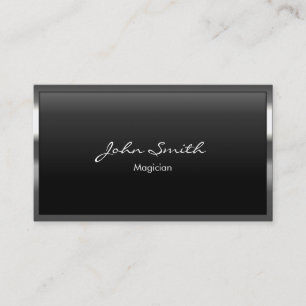 Professional Metal Border Magician Business Card