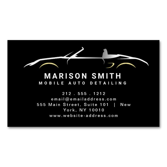 Professional Metal CAR  Business Card Magnet (Front)