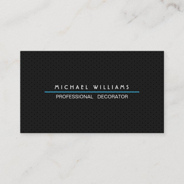 PROFESSIONAL METAL ELEGANT BLACK PROFESSIONAL BUSINESS CARD (Front)