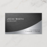 Professional Metal Elegant Modern Plain Black Business Card at Zazzle
