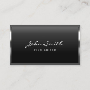 Professional Metal Framed Film Editor Business Card