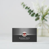 Professional Metal Monogram Construction Business Card (Standing Front)