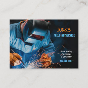 Professional Metal Welder, Fabrication Contractor Business Card