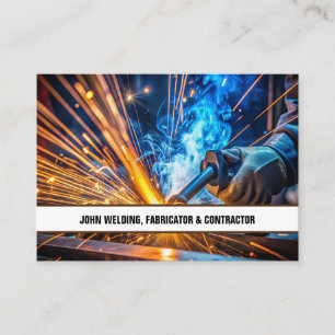 Professional Metal Welder, Fabrication Contractor Business Card