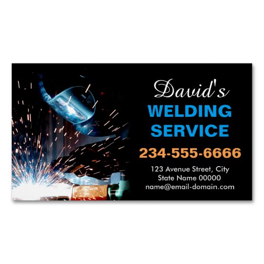 Professional Metal Welding Fabrication Contractor Business Card