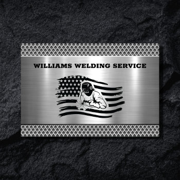 Professional Metal Welding Fabricator Contractor Business Card by tyraobryant at Zazzle