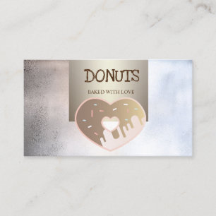 Professional,Mettalic,Donuts,Bakery Business Card