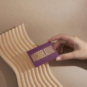 Professional Microblading Tech Burgundy & Gold  Business Card