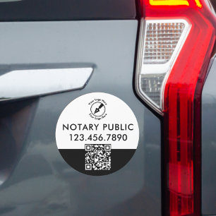 Professional Minimal Add Logo Notary Marketing Car Magnet