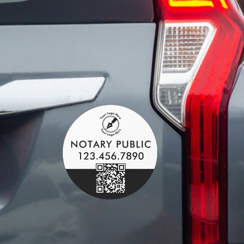 Professional Minimal Add Logo Notary Marketing  Car Magnet