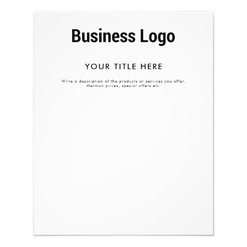 Professional Minimal Business Logo Promotional  Flyer