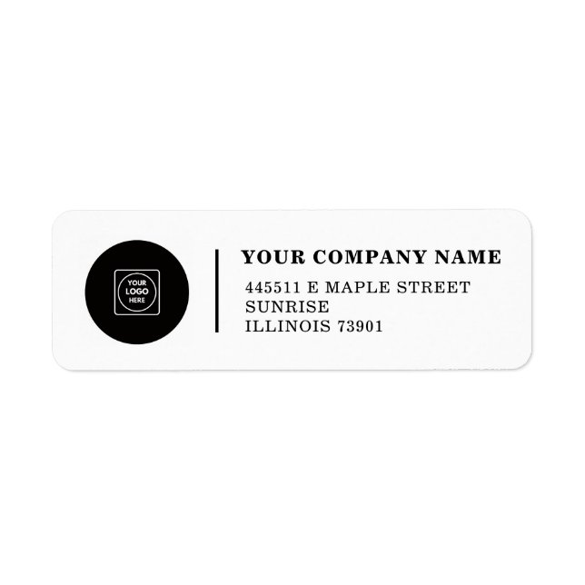 Professional Minimal Custom Business Branding Label (Front)