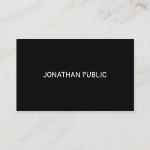 Professional Minimal Design Black White Template Business Card