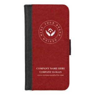 Professional Minimal Design Editable Logo & Text iPhone 8/7 Wallet Case
