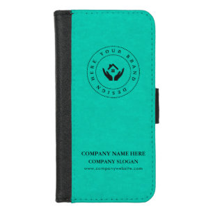 Professional Minimal Design Editable Logo & Text iPhone 8/7 Wallet Case