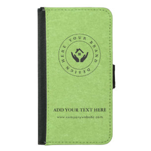 Professional Minimal Design Editable Logo & Text Samsung Galaxy S5 Wallet Case