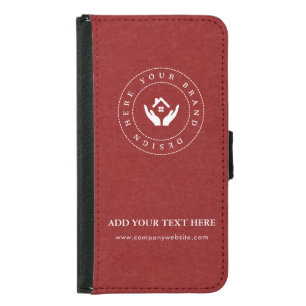 Professional Minimal Design Editable Logo & Text Samsung Galaxy S5 Wallet Case