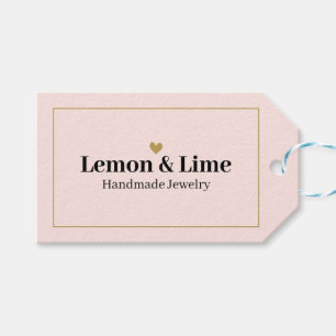 Professional Minimal Feminine Blush Pink Business Gift Tags