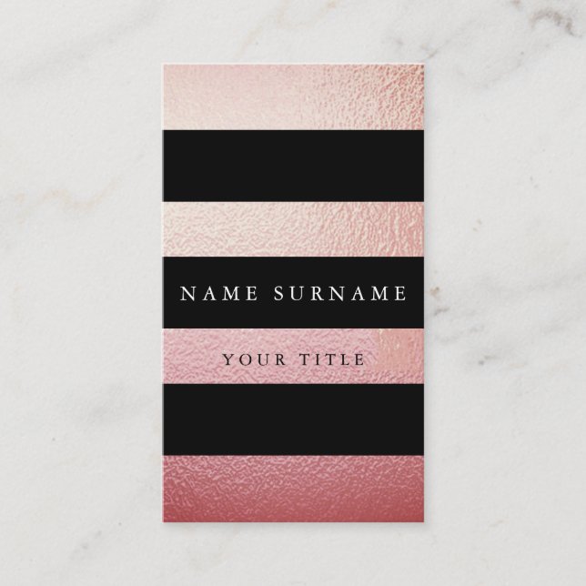 Professional Minimal Gold Vertical Business Card (Front)