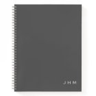 Professional Minimal Gray Monogram Initials