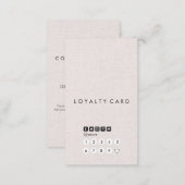 Professional Minimal Linen Vertical Loyalty Card (Front/Back)