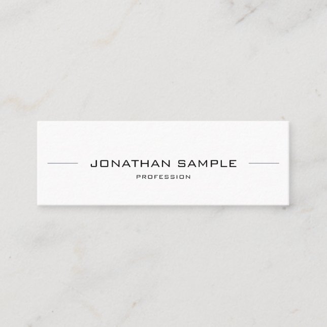 Professional Minimal Modern Stylish Simple Trendy Mini Business Card (Front)