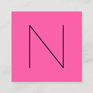 Professional Minimal Monogrammed Rose Mode Square Business Card
