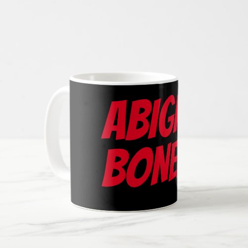 Professional minimal red black stylish add name coffee mug
