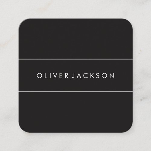 Professional Minimalist Accent Lines Square Business Card