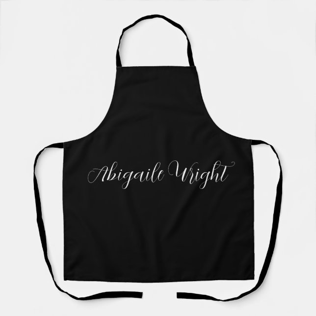 Professional Minimalist Add Name Personalized Apron (Front)