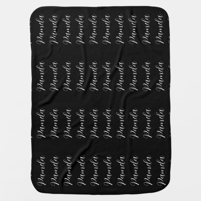 Professional Minimalist Add Name Personalized Baby Blanket (Front)