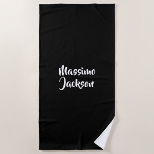 Professional Minimalist Add Name Personalized Beach Towel