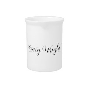 Professional Minimalist Add Name Personalized Beverage Pitcher