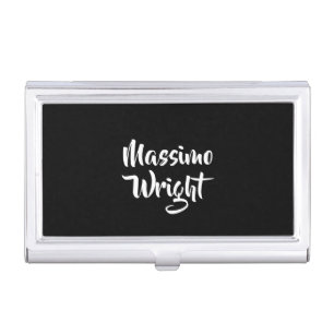 Professional Minimalist Add Name Personalized Business Card Case