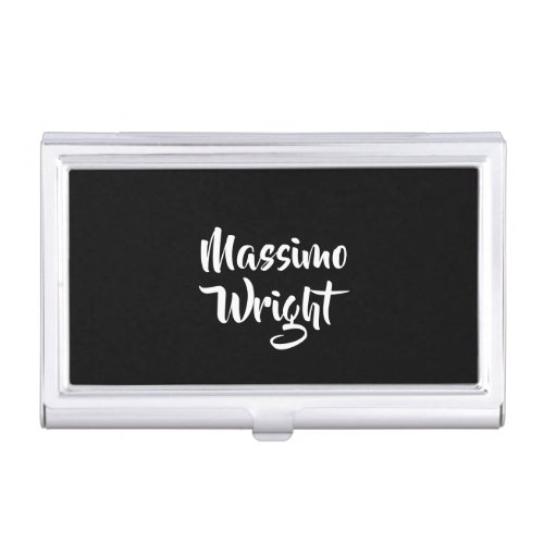 Professional Minimalist Add Name Personalized Business Card Case