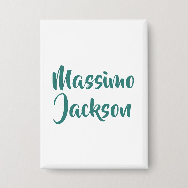 Professional Minimalist Add Name Personalized Button (Front)