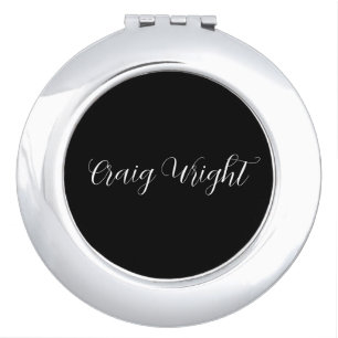 Professional Minimalist Add Name Personalized Compact Mirror